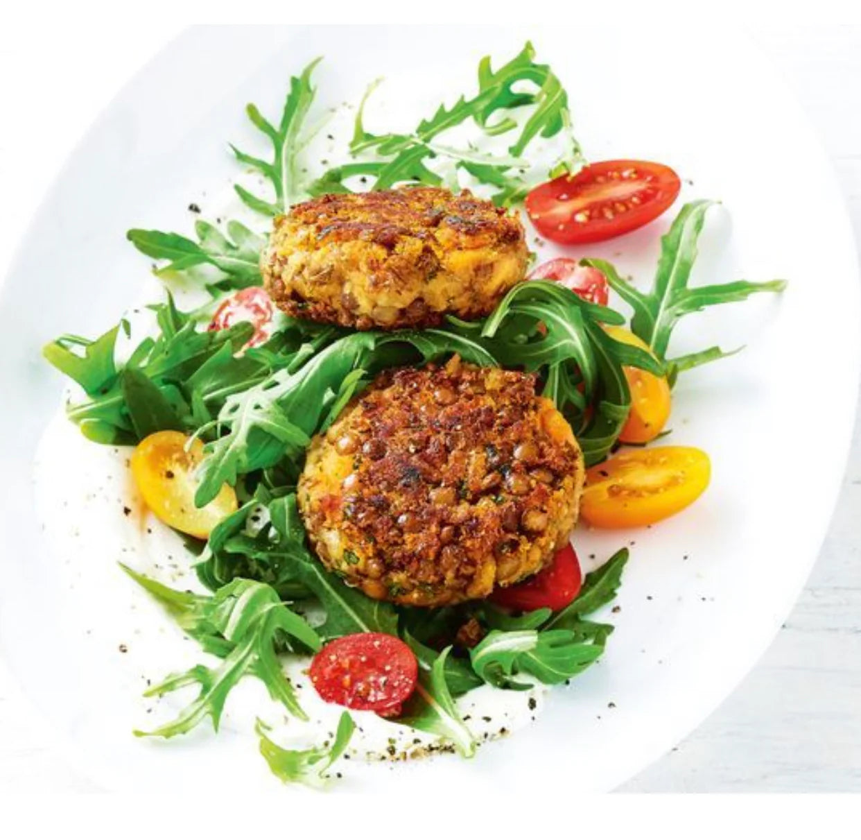 Chickpea Patty Salad